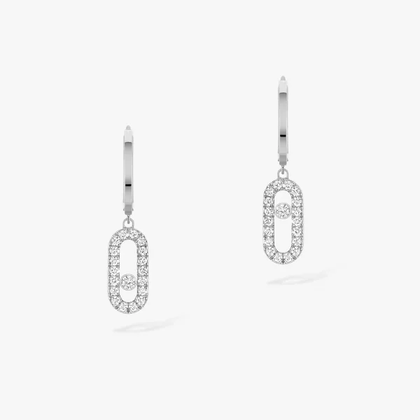 Messika - Pendientes de aro Move Uno - Ref.: 12037-WG