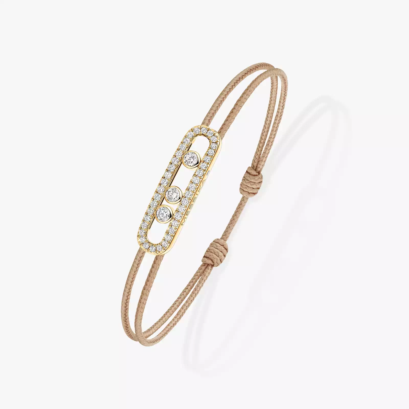 Messika - pulsera de cordón beige MESSIKA CARE(s) - Ref.: 14102-YG