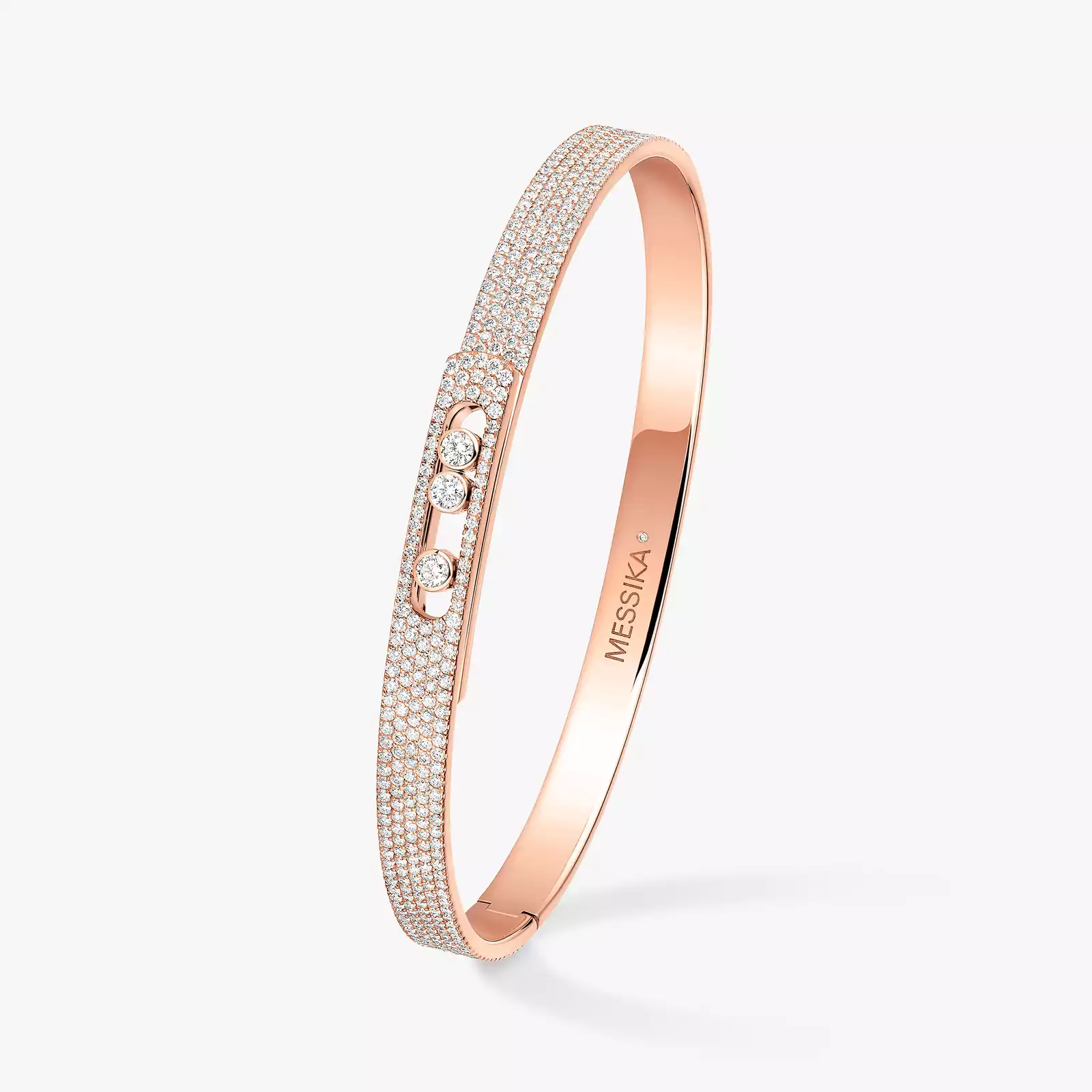 Messika - Pulsera rígida Move Noa PM con Pavé - Ref.: 12721-PG - Talla: S