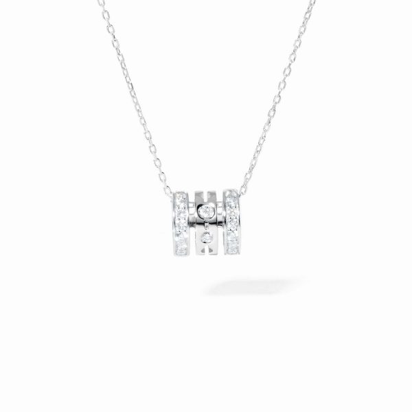 dinh van - Pendant Pulse pavé 3 rows - Ref.: 628522