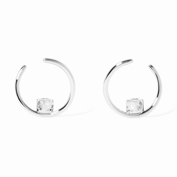 dinh van - Le Cube Diamant hoop earrings - Ref.: 808812