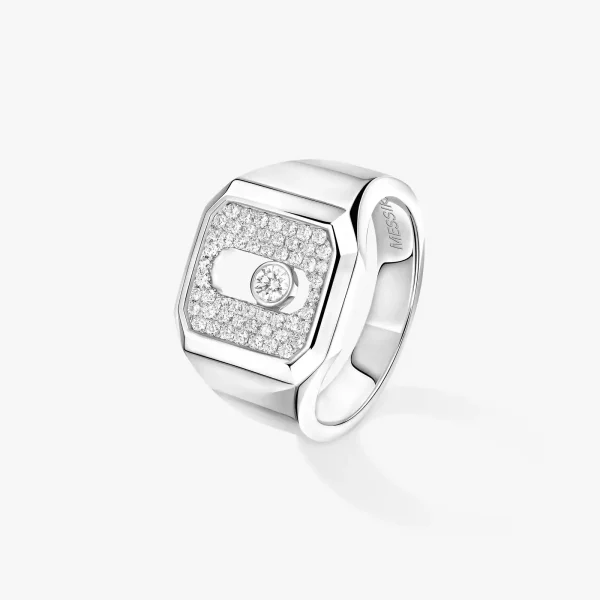 Messika - Seal Ring Move Joaillerie with pavé - Ref.: 13654-WG-48