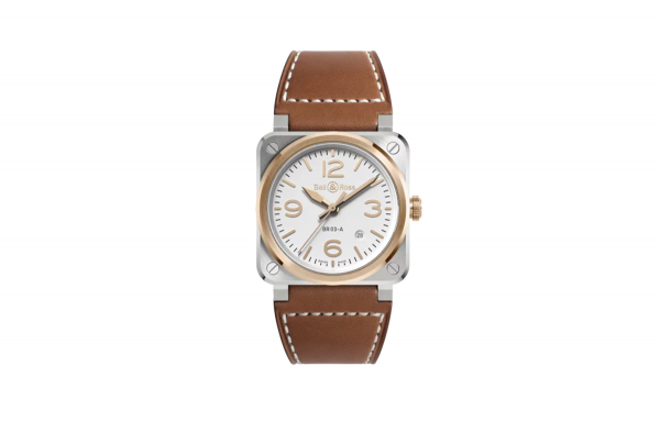 Bell & Ross - BR-03 White Steel & Gold - Ref.: BR03A-WH-STPG/SCA