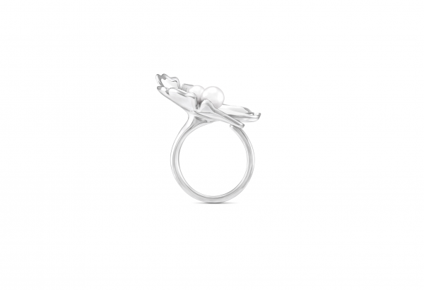 VEVER - SILVER & MOTHER OF PEARL GINGKO RING - Ref.: BJGR0046SI00 - Image 3