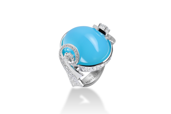 MAYIANA - MY Seahorse ring - Ref.: SEA.R55.WG.CH - Size: 55