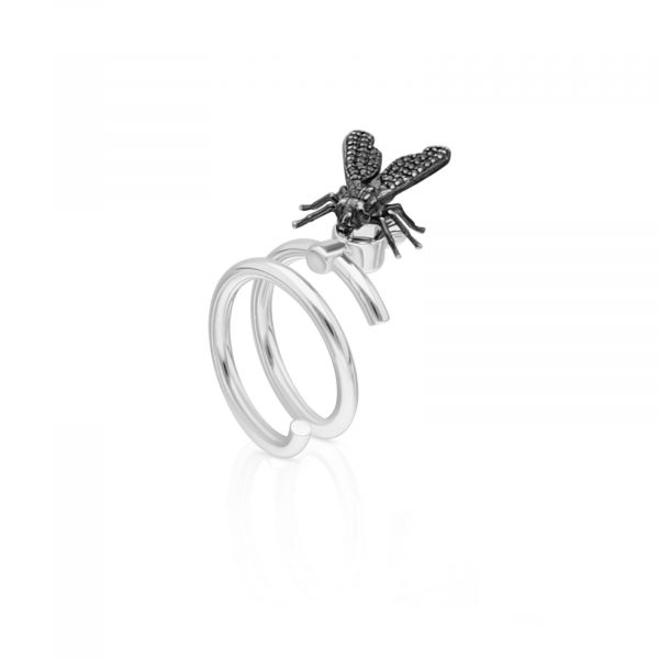 ECH - Removable Double Helix Ring with Fly - Ref.: KIT-1BR2RWG8/IIFBGDFB - Size: 47