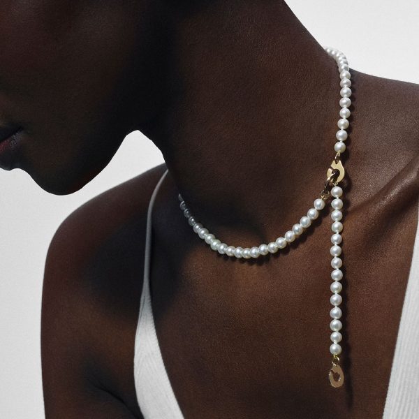 dinh van - Collar de perlas 3 Menottes  - 42 cm - Ref.: 654501 - Imagen 3