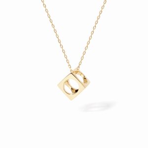 dinh van - Colgante de cadena Le Pavé modelo mediano - Ref.: 668201