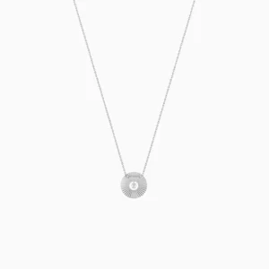 La Brune & La Blonde - COLLAR MINI LUNA - Oro Blanco y Diamantes