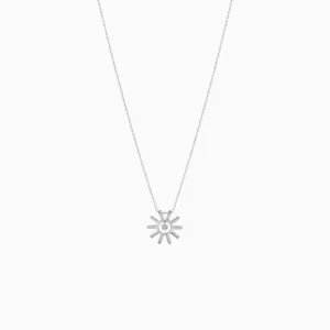 La Brune & La Blonde - COLLAR MINI SOL - Oro Blanco y Diamantes