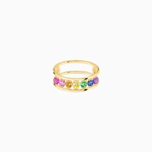 La Brune & La Blonde - ANILLO ARCO IRIS - Talla :54