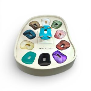 Mattioli - Kit Anillo Puzzle mediano Turquesa + 10 colores - Ref.: MKIT054R012W - Talla: 56