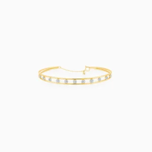 La Brune & La Blonde - PULSERA HULA HOOP DOBLE BANDA, 11 DIAMANTES