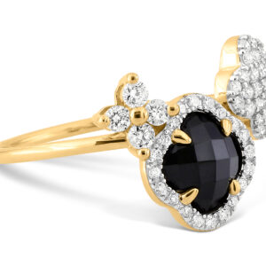 MORGANNE BELLO - Anillo Bouquet, Ónix y Diamantes - Talla: 52