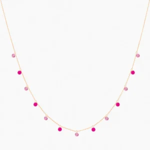 La Brune & La Blonde - COLLAR CONFETTI, RIVIÈRE, ZAFIROS ROSAS Y RUBÍES