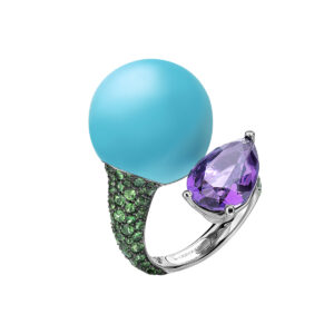 De Grisogono - Anillo Boule Turquesa - Ref.: 52112/46 - Talla: 54