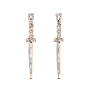 Bee Goddess - Pendientes SWORD LARGE EARRINGS - Ref.: KLCI18KLFBPGKP