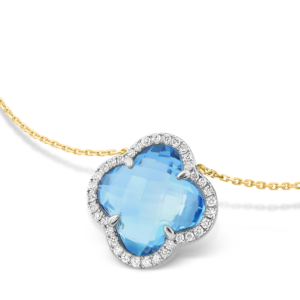 MORGANNE BELLO - Colgante Victoria, Topacio Azul y Diamantes