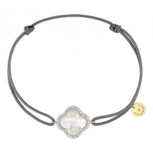 MORGANNE BELLO - Pulsera Cordón Victoria, Madre Perla y Diamantes