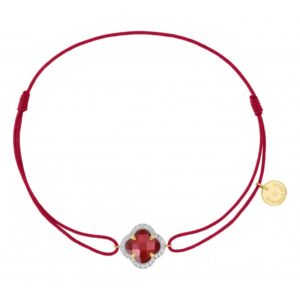 MORGANNE BELLO - Pulsera Cordón Victoria, Cuarzo Rojo y Diamantes