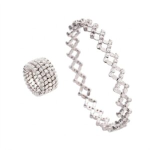 Serafino Consoli - Anillo Pulsera Serafino Half 5 Filas, Talla diamante 4 - Ref.: S.RB 5H4 WG WD