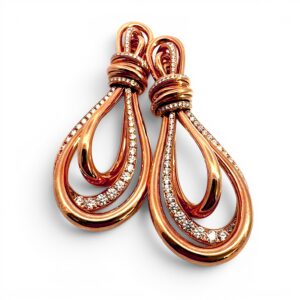 De Grisogono - Pendientes Allegra Classic, Oro Rosa y Diamantes