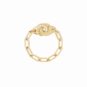 dinh van - Anillo de cadena Menottes dinh van semipavé - Talla: 53