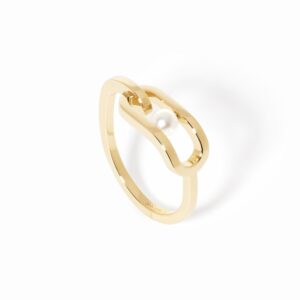 dinh van - Anillo Maillon Perle modelo pequeño - Talla: 55