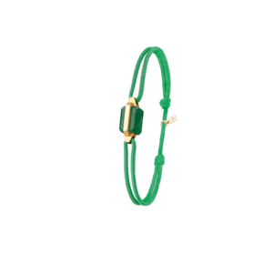 BAUROCHER - Pulsera de oro amarillo y aventurina