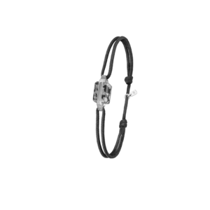 BAUROCHER - Pulsera de titanio y Obsidiana de nieve